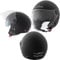 A-pro Casque Moto Scooter Jet Double Visiere pare-soleil ECE 22 Noir Mat L