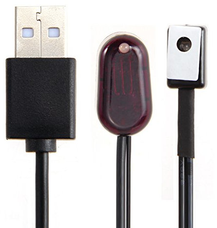Ripetitore a infrarossi, AMAZINGDEAL365 infrarossi ricevitore telecomando emettitore adattatore USB IR Extender ripetitore
