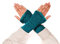 Aga's Own Warmers for Women – Fingerlose Handwärmer – Handschuhe für drinnen und draußen, fingerlose Handschuhe - Armwärmer - Goth Accessoires – Türkis
