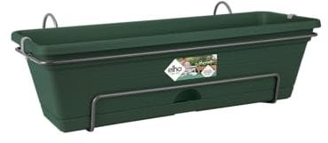 Elho Green Basics Trough Allin1 50 - Fioriera per Balcone esterno - Ø 49.0 x H 16.5 cm - Verde/Leaf Green