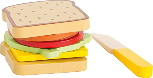 Small Foot Brotzeit-Set aus Holz, Kinderküche und Kaufmannsladen-Zubehör, für Kinder ab 3 Jahren, 10889 Spielzeug
