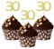 Sumerk 24PCS 30 Cupcake toppers Gold Glitter 30th Birthday Cupcake Picks Anniversary Party Decorations