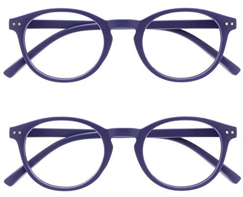 OPULIZE Zen 2 Pacco Occhiali Da Lettura Viola Opaco Liscio Piccolo Uomo Donna RR24-5 +2,00