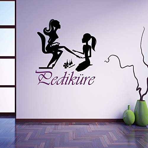 Vinyl Wandtattoo Pediküre Salon Fußpflege Frau Nagelstudio Kosmetiksalon Friseursalon Schönheitssalon Innendekor Kunst Wandaufkleber Wandsticker Wanddekoration Fototapete für Schönheitssalon A471