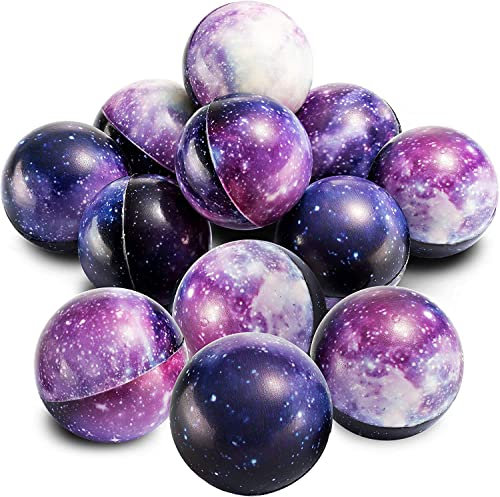 Bedwina Galaxy Stressbälle für Kinder – Packung mit 50 Stück – Squeeze Anxiety Fidget Sensory Balls für Kinder mit Weltraum-Thema, tolles Spielzeug für Partygeschenke