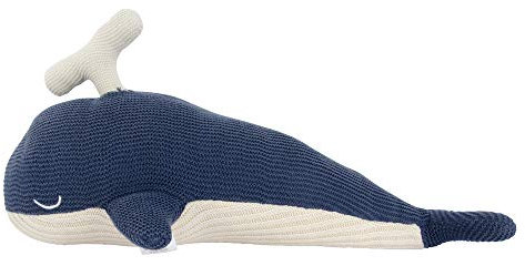 Kindsgut Kuscheltier aus 100% Baumwolle gestrickt, dezente Farben und Schlichtes Design, kuschelig weich und EIN schönes Geschenk, Wal