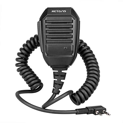 Retevis Walkie Talkie Speaker Mic, Compatible with Baofeng UV5R BF-888S, RT24 RT27 RT85 RA685 TYT, Kenwood, Shoulder Speak mic, Remote Speaker Mic (1 Pcs)