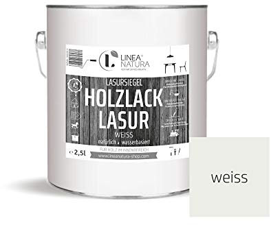 Lasure pour bois Linea Natura® - Semi-couvrante - Lasure intérieure pour bois, meubles, parquets et escaliers en intérieur - 2,5 l - Blanc