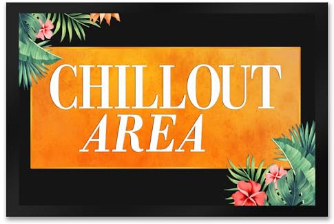 trendaffe Chillout Area Fußmatte XXL mit Pflanzen Motiv