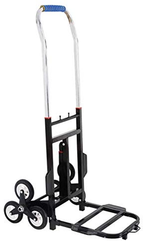 BKWJ Shopping Cart,Folding Trolleys Stair Hand Home Small Push Car, Folding Truck 80 Kg Load Capacity,Hand Truck, Climbing Stairs Trolleys