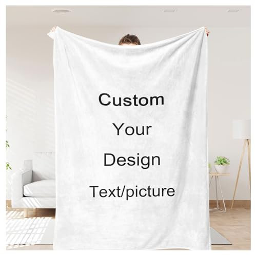 JINFU Fotodecke mit eigenem Foto,fotodecke personalisiert,Kuscheldecken Sanft Flanell Weich, Decke Bedrucken Lassen mit fotopersonalisiert Geschenk (150x100cm)