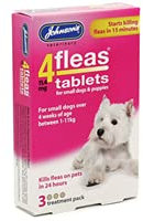 Johnsons 4Fleas Flea Tablets For Puppies And Small Dogs 3 Treatment Pack 1-11kg