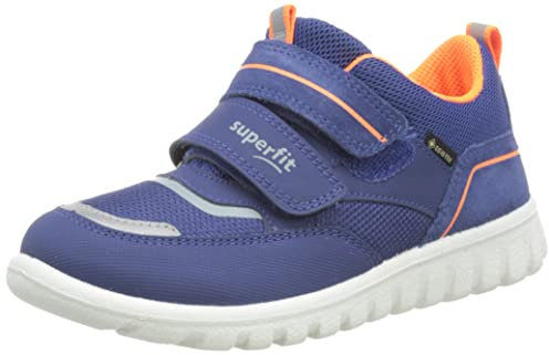 Superfit Baby - Jungen Sport7 Mini Gore-tex Lauflernschuhe, Blau Orange 8010, 24 EU