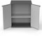 Mongardi W2015 Armario de Resina de PVC y PP, 2 Puertas, 1 Estante, fácil de Montar, Modular System, Resistente, Apto para ambientes Interiores y Exteriores, 68 x 40 x 85 cm, Gris y Negro, Unica