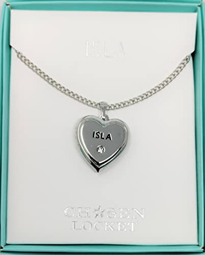 Sterling Effectz Medaillons mit dem Namen ISLA und Bilderhalter