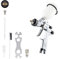 BenBow Pistola per verniciatura PK70 Mini – MP 0,8 mm ugello ad aria compressa, professionale – Pistola spray con bicchiere di plastica da 100 ml