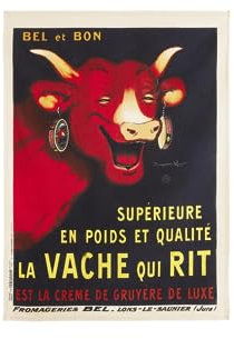 Coucke Torchon imprimé en Coton, Bel et Vache Qui rit, 50x75cm, TTI-220-7095010-000-CKE Noir