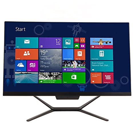 23.8 Inch All in One Desktop, for Celeron J4125 All in One PC, 1920x1080 Anti Glare Touch Screen, 4 Cores 8G DDR4 64G 128G 256G 512G SSD, for 10 (UK)(8+64G)