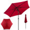 Joparri Parasol de jardin Inclinable Rouge Ø270 cm Avec manivelle Protection UV 50+, Aluminium, Imperméable, pour Exterieur Jardin, terrasse, Balcon