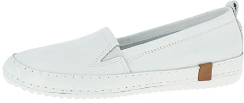 Andrea Conti Damen Slipper Leder bequem sportlicher Look Stretcheinsatz 0024819