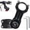 Bike Stem 31.8 mm, 0-60 Degree Adjustable 110mm Aluminium Alloy Bicycle Stem Fork Extension, Handlebar Extender Bike Stem Riser, for MTB Mountain Bike, Road Bike, BMX, City Bike with Hex Key