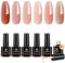 Modelones Builder Gel 6 Colors, 8-in-1 Nail Gel Set for Nails, Hard Gel Strengthener Extension Base Gel in a Bottle
