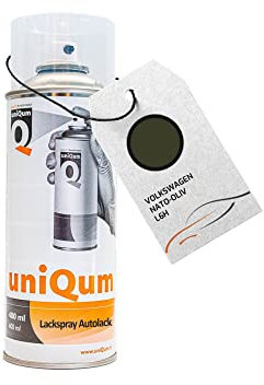 uniQum Autolack Spraydose fürs Auto für VOLKSWAGEN NATO-OLIV L6H Autolack Reparatur 400 ml