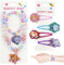 Tydeus Kinderschmuck Mädchen 6pcs,Haarspangen+Armband Halskette Kinder mit Schneeflocke Anhänger,Schmuck Haarschmuck Mädchen für Geschenk Kleinkind für Geburtstag,Neujahr, Advent, Weihnachten