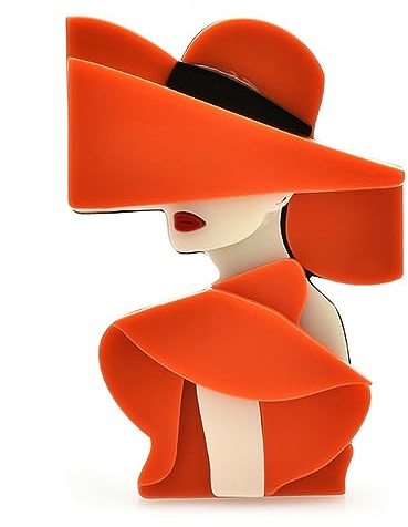 2pcs Acrylic Charming Lady Brooches For Women 2-color Wear Hat Modern Girl Party Office Brooch Pin Gifts