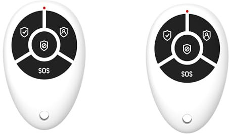 ITALIAN ALARM - Telecomando per Antifurto Senza Fili mod. Micro Touch, Set 2 Pezzi, 4 Funzioni: Armo, Disarmo, Armo Parziale, SOS. Compatibile con centralina Security Smart Box