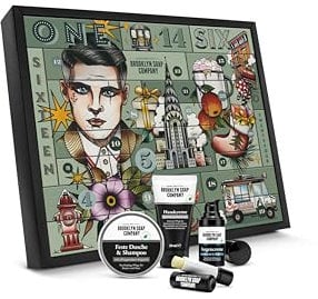 Brooklyn Soap Company Adventskalender 2024 - Face & Body Weihnachtskalender für Körper, Gesicht, Rasur & Haarpflege - Hochwertige Bartpflege für Männer