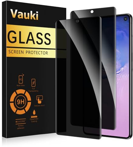Vauki Verre Trempé pour Samsung Galaxy S10 Anti Espion 2 Pièces,Anti-Espion Film de Protection D'écran,Dureté 9H,Anti-Rayures,Sans Bulles,Anti-Spy Privacy Protecteur Vitre pour Samsung Galaxy S10