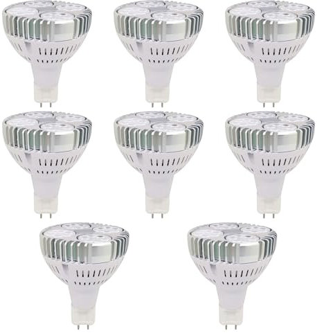 PAZWAHF PAR30 LED Strahler 30W G12 Sockel, 3000 Lumen - integrierter Kühlventilator, 36° Abstrahlwinkel, Ersatz für 100W Halogen, Nicht dimmbar - 8 Stück