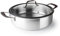 Lacor - 47128 - Cacerola Baja con Tapa Origin, Acero inoxidable 18/10, Tapa Vidrio Templado, Válvula Salida de Vapor, 4.7 Litros, Apto para inducción, Apto para Lavavajillas, Apto para Horno, Ø28cm