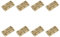 Leliafleury 8Pcs Folding Door Hinges 50mm(2 inch) Brass Hinges for Window Cabinets Closet Drawer Boxes, Bronze