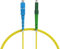 nexinex - 1m Glasfaserkabel LC/APC auf SC/UPC Patchkabel | LWL Simplex Singlemode OS2 FTTH Glasfaser Lichtwellenleiter Kabel