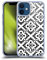 Head Case Designs Snow Flakes Black And White Patterns Gel Case [Military Grade Protection] Compatible with Apple iPhone 12 Mini and Compatible with MagSafe