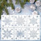 6 Stück Weihnachten Schablonen, Große Weihnachts Schneeflocken Schablonen, Winter Schneeflocken Ornament zum Malen auf Holz, Wiederverwendbare Vorlagen für DIY Weihnachtskarte Heimdekoration