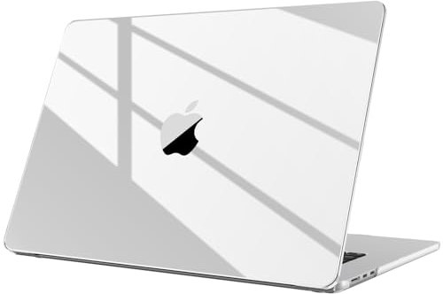 Fintie Hülle Kompatibel mit MacBook Air 15 Zoll M4 M3 M2 A3241 A3114 A2941 (2025-2023), Ultradünne Hartschale Schutzhülle Snap Case Kompatibel mit MacBook Air 15 Retina (Transparent)