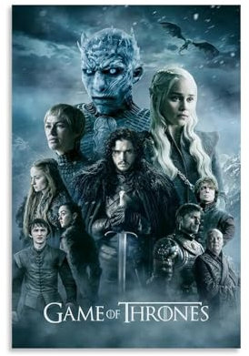 YHNGFDSKNB Leinwand-Poster, Motiv: Game of Thrones, moderne Klassiker, Filme, TV-Serie, Wandkunst, dekoratives Gemälde, Poster, 30 x 45 cm, ungerahmter Stil