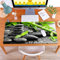 MYAUEYSU Gaming 40x75cm Premium Groß vernähte Kanten langlebig mit high-end Glide und Anti-Rutsch Speed Gaming Mauspad,Schwarze Zen-Steine und Pflanze im Wasser
