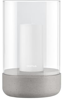 blomus Windlicht -Calma- | Farbe Satellite | Größe M | (exkl. Kerze) | Aus Polyresin und Glas; Für stimmungsvolles Kerzenlicht; Ø 12 x H 20 cm