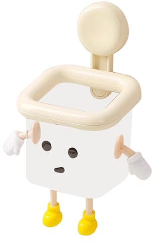 Générique Organisateur Robot À Ventouse,Adorable Porte-Brosse À Dents avec Adhésif Puissant - Présentoir avec Sortie d'eau pour Salle De Bain Cuisine Brosse À Dents Cosmétiques