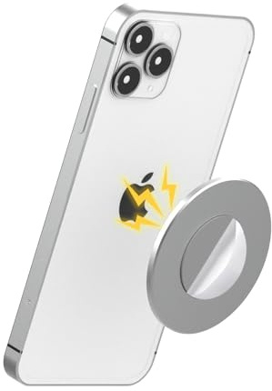 eleror Magnetische Klebe-Wandhalterung für iPhone MagSafe & alle Smartphones – Haftender Handyhalter mit Metallring, bohrfrei, starker Wand-, Auto- und Küchenhalter(1er-Pack)