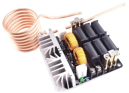 Oxtxuzdm Panneau de chauffage à induction ZVS 1000 W 12 V-48 V basse tension Chauffage avec module d'alimentation de chauffage par bobine Chauffage à induction