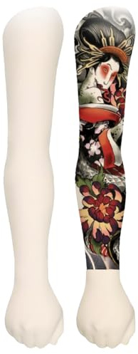 GBK 63cm Realistischer Übungsarm für Tattoos aus weichem Silikon, 1:1 Fake Arm mit Fake Skin, professionelle Tattoo Übungshaut und Tattoo Haut zum Üben, Tattoos Zubehör (Einzelarm)
