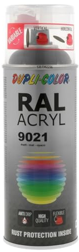 Dupli-Color 368660 RAL-Acryl-Spray 9021, 400 ml, Teerschwarz Matt