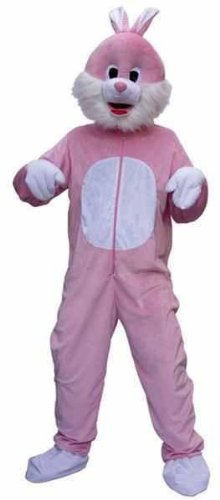 Deguisement adulte peluche lapin rose taille unique