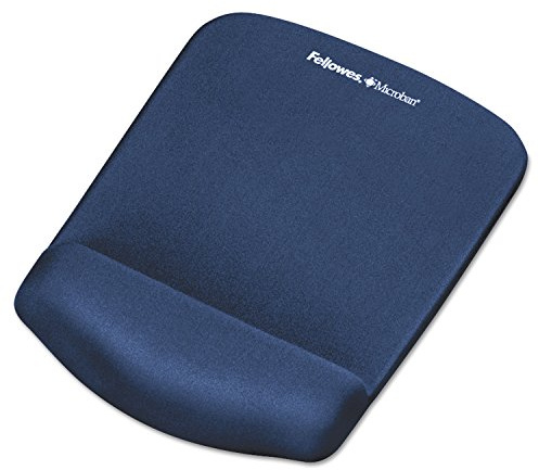 Fellowes PlushTouch Foam Mouse Pad Wrist Support with MICROBAN - Blue (9287301)
