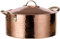DEMMEX 1.2MM Thick Hammered Copper Soup Pot Casserole Pan Dish Dutch Oven, 4 Quarts (9 x 4)